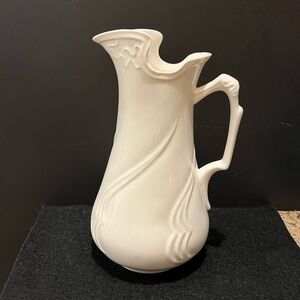 Vintage I. Godinger & Co. Embossed Ivory Porcelain Pitcher